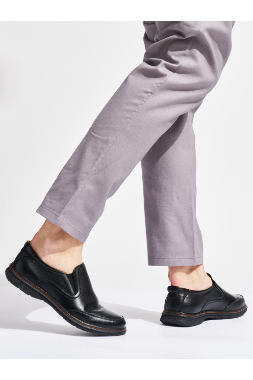 Pánské černé nazouvací polobotky