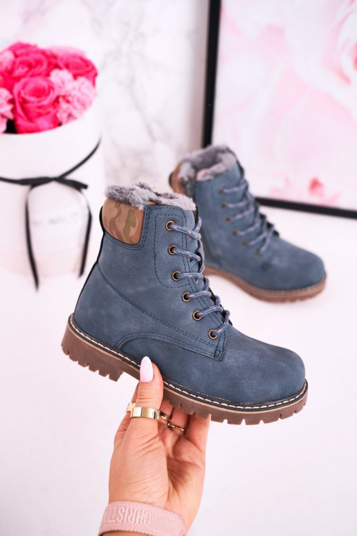 Šilti vaikiški aulinukai mėlynos spalvos