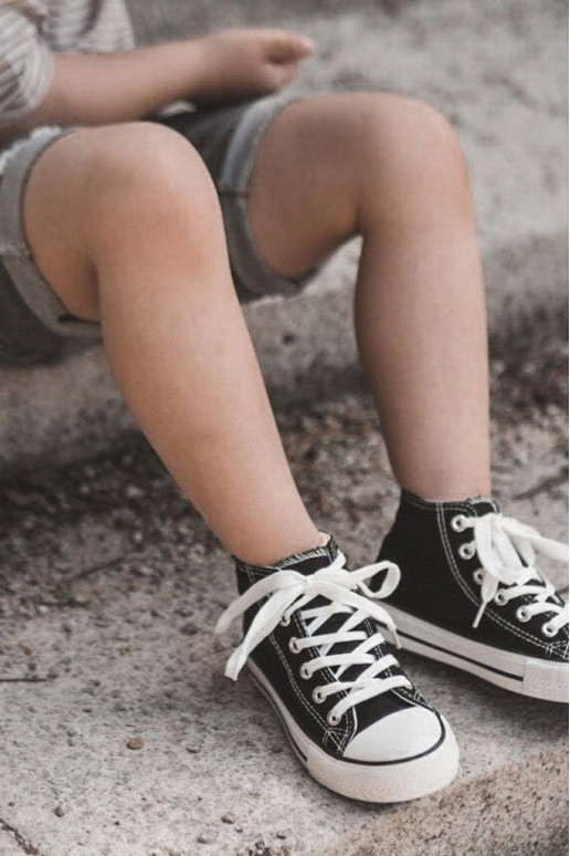 Vaikiški batai su auliuku juodos spalvos