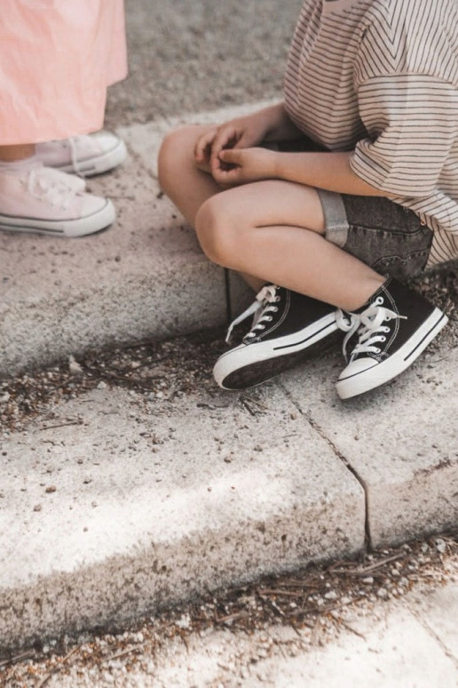 Vaikiški batai su auliuku juodos spalvos