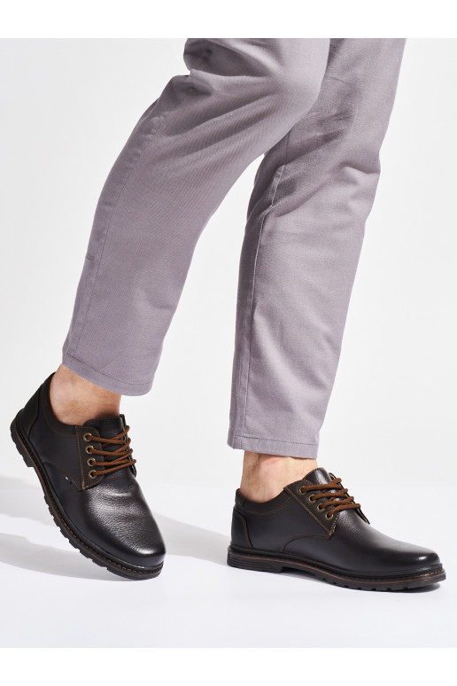 Pánské hnědé polobotky šněrovací