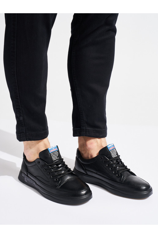 Černé pánské sportovní boty na šněrování