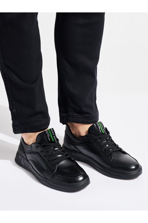 Černé pánské sportovní boty na šněrování