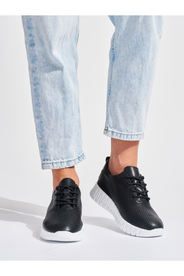 Dírkované černé polobotky Sergio Leone