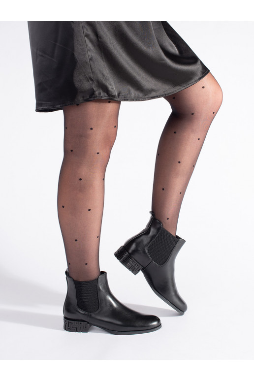 Kotníkové boty s ozdobným podpatkem