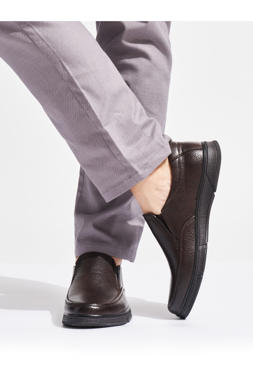 Hnědé pánské mokasíny z ekologické kůže