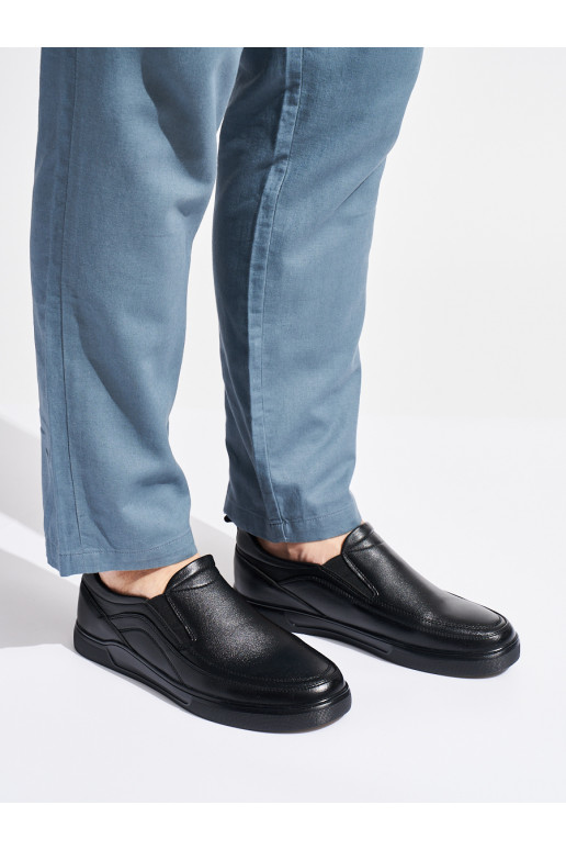 Černé pánské mokasíny z ekologické kůže