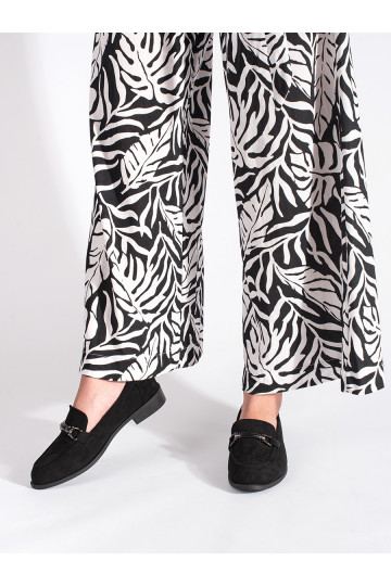 Klasické černé mokasíny semišové 2