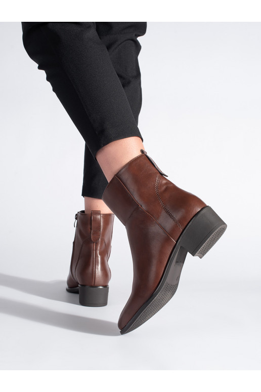 Kožené hnědé boty nad kotník Sergio Leone