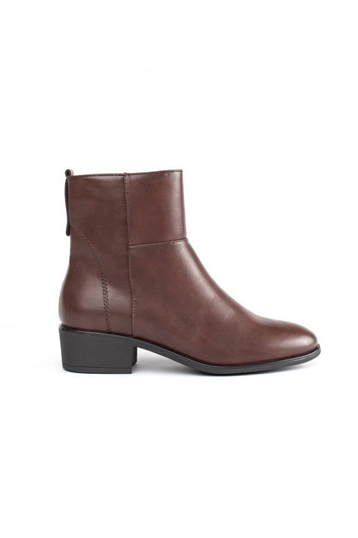 Kožené hnědé boty nad kotník Sergio Leone