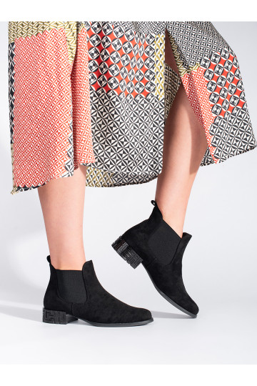 Černé štibletky s ozdobným podpatkem Sergio Leone 2