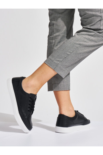 Černé kožené dámské tenisky Sergio Leone 2