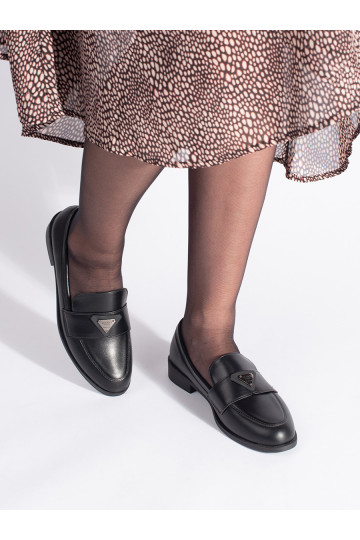 Černé elegantní mokasíny dámské 2