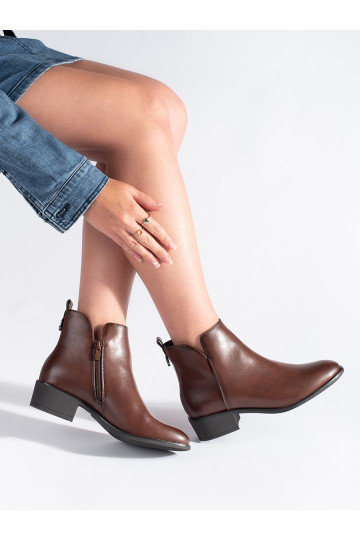 Hnědé nízké kotníkové dámské boty Sergio Leone 2