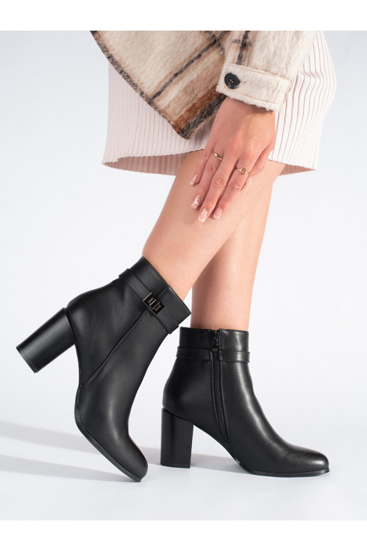 Černé kotníkové elegantní boty Sergio Leone