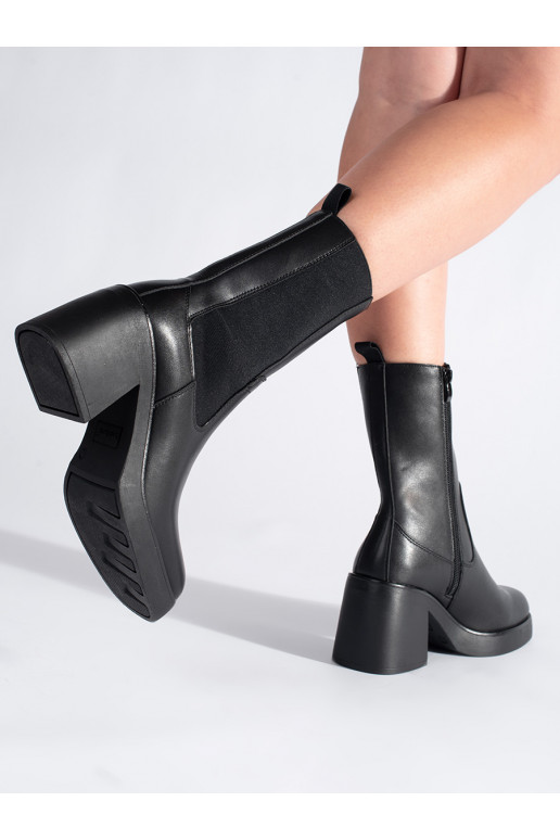 Černé vysoké boty štibletky Sergio Leone