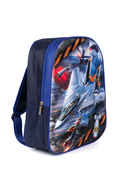 Modrý batoh pro kluka s vesmírnou lodí
