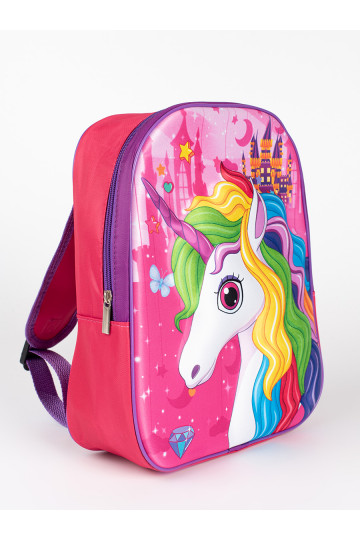 Růžovo-fialový batoh pro dívku s jednorožcem