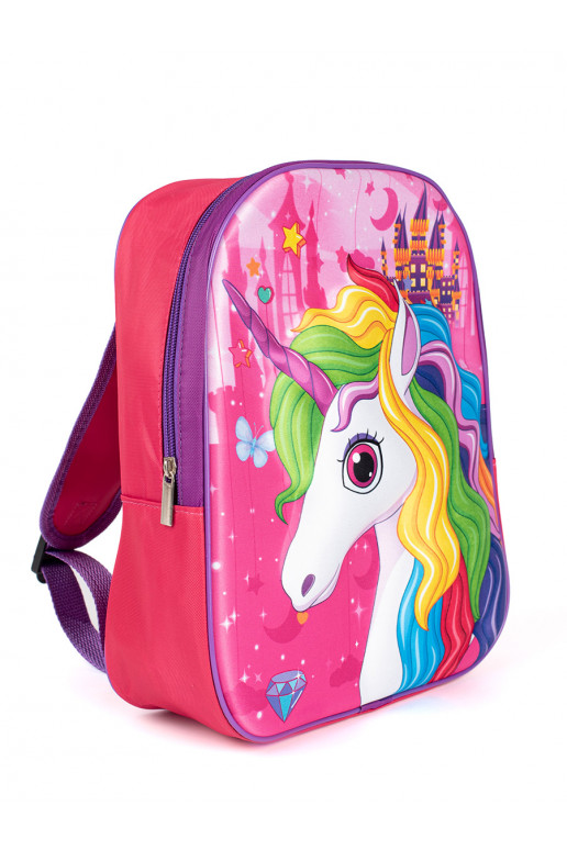 Růžovo-fialový batoh pro dívku s jednorožcem