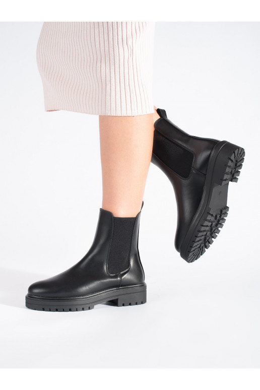 Černé kotníkové dámské štibletky Sergio Leone