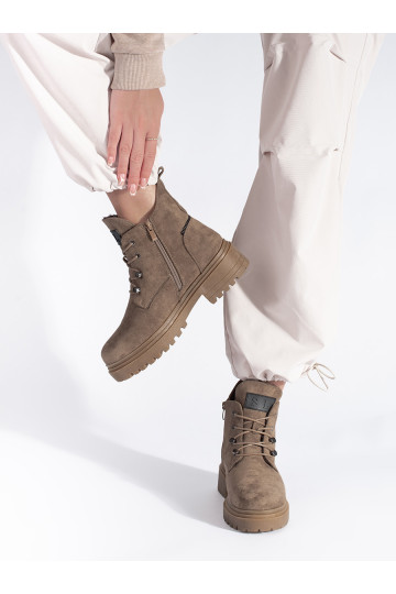 Béžové dámské traperky Sergio Leone