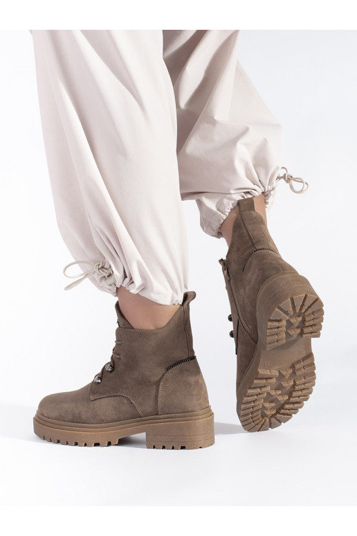 Béžové dámské traperky Sergio Leone