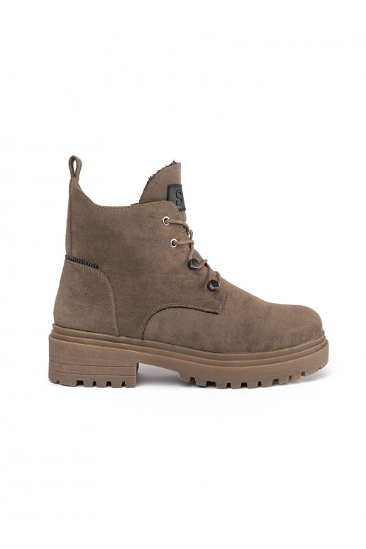 Béžové dámské traperky Sergio Leone