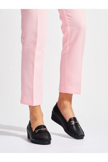 Černé mokasíny na klínku 2