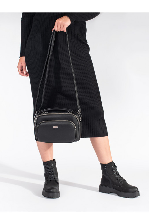 Černé dámské traperky na platformě Sergio Leone