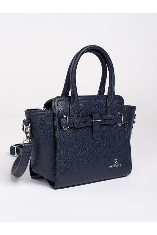 Tmavě modrá dámská kabelka se stříbrnými prvky