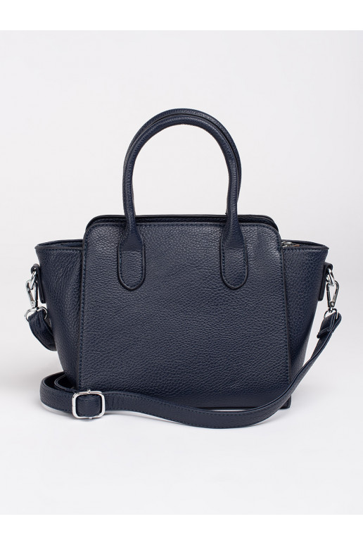 Tmavě modrá dámská kabelka se stříbrnými prvky