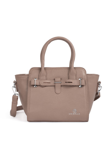 Béžová dámská kabelka se stříbrnými prvky