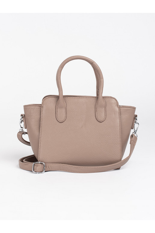Béžová dámská kabelka se stříbrnými prvky