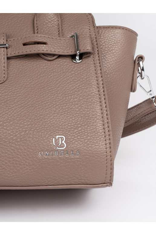 Béžová dámská kabelka se stříbrnými prvky