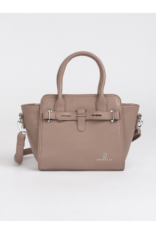 Béžová dámská kabelka se stříbrnými prvky