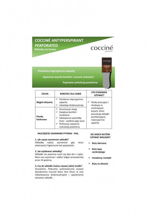 Coccine Antiperspirant Inserts With Active Carbon Coccine Antiperspirant Inserts With Active Carbon