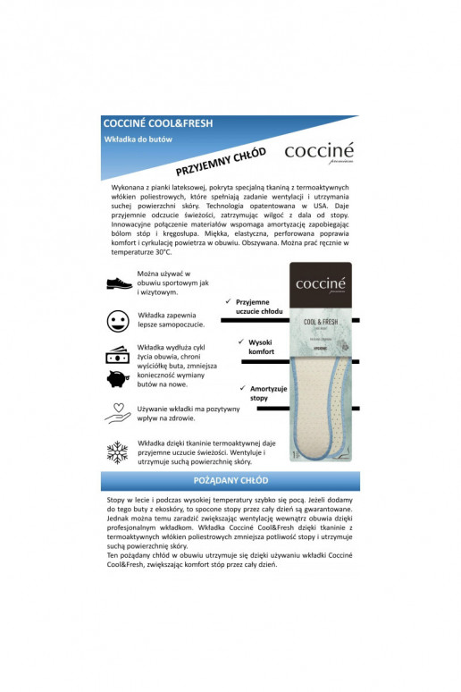 Coccine Thermoactive Insole Cool Fresh - Dry Feet Coccine Thermoactive Insole Cool Fresh - Dry Feet