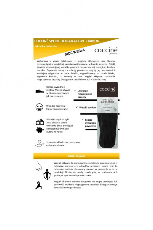 Coccine Insoles Sport Ultra With Active Carbon Coccine Insoles Sport Ultra With Active Carbon