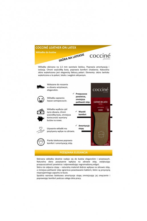 Coccine Leather Insoles On Latex Foam Coccine Leather Insoles On Latex Foam