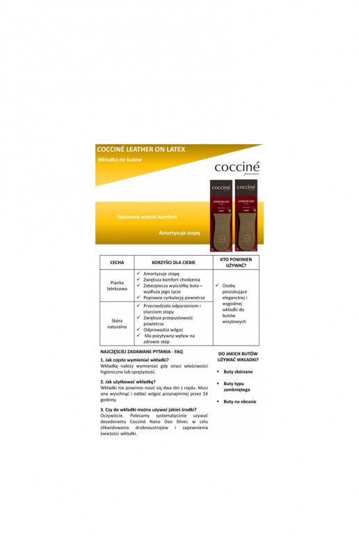 Coccine Leather Insoles On Latex Foam Coccine Leather Insoles On Latex Foam