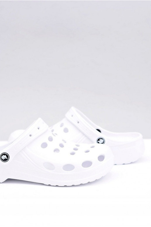 Pánské Klasické Nazouváky Bílé Crocsy Pánské Klasické Nazouváky Bílé Crocsy