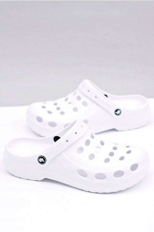Pánské Klasické Nazouváky Bílé Crocsy Pánské Klasické Nazouváky Bílé Crocsy