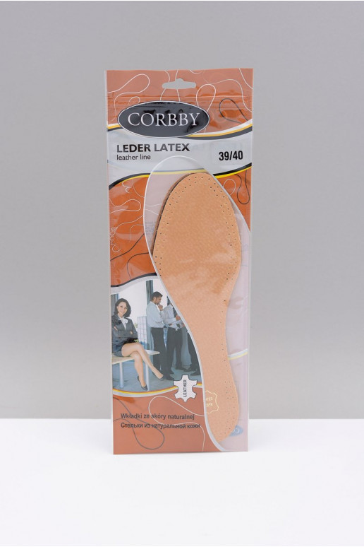 Corbby LEDER LATEX Skórzane wkładki z węglem aktywnym Corbby LEDER LATEX Skórzane wkładki z węglem aktywnym
