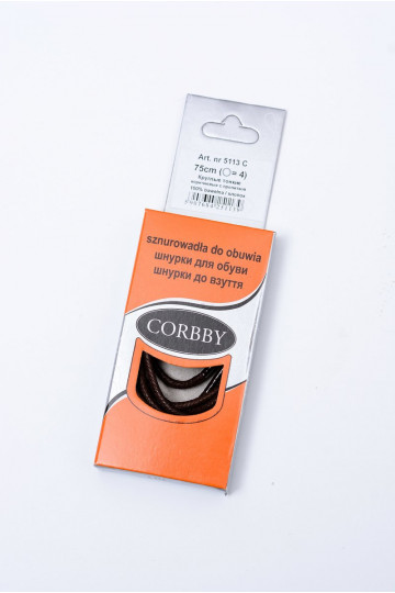 Corbby Hnede voskované tenké Tkaničky 2