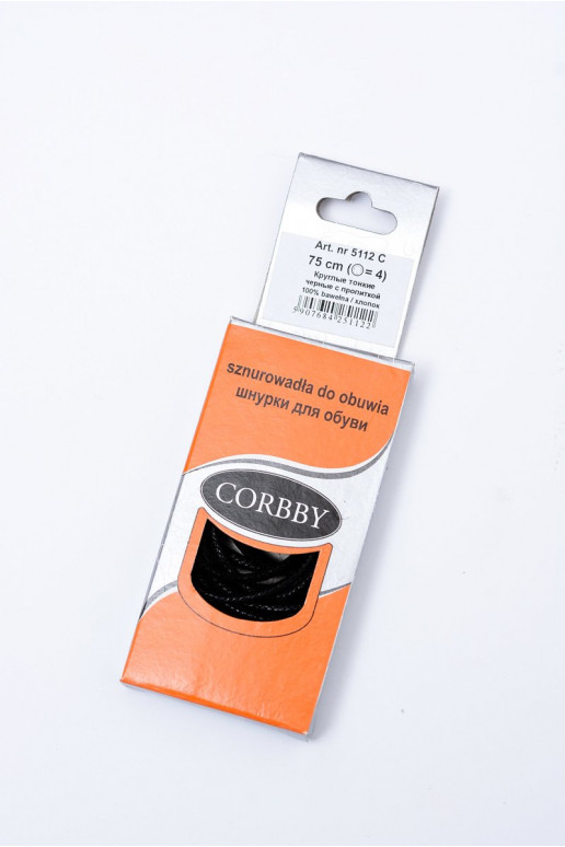 Corbby Černe voskované tenké Tkaničky Corbby Černe voskované tenké Tkaničky