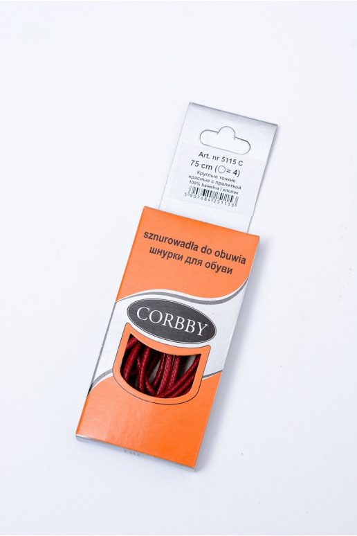 Corbby Červené voskované tenké Tkaničky Corbby Červené voskované tenké Tkaničky