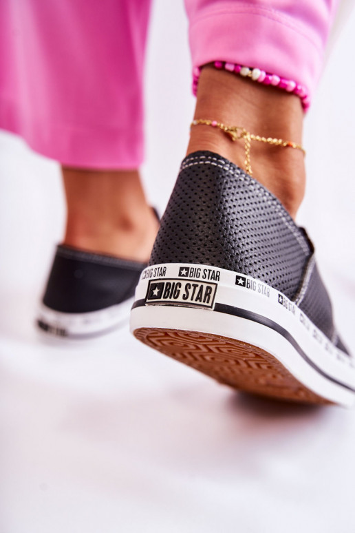 Moteriški batai Big Star su aužūro elementais juodos spalvos FF274023