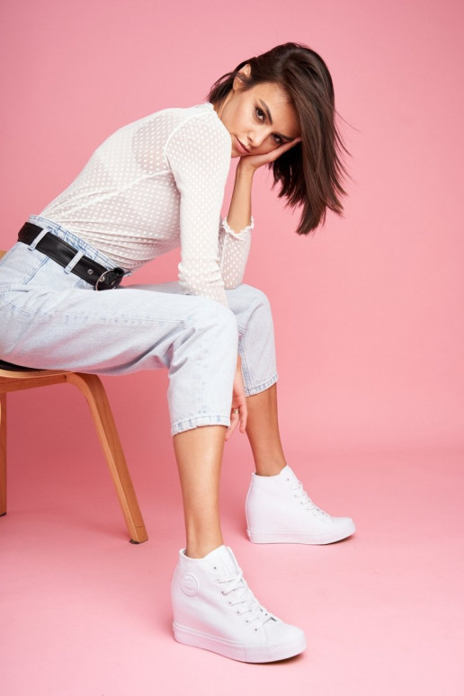 Sneakers batai modelio batai  Big Star baltos spalvos FF274A192