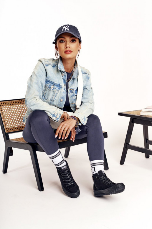  laisvalaikio batai su auliuku su plačiais padais BIG STAR FF274244 juodos spalvos