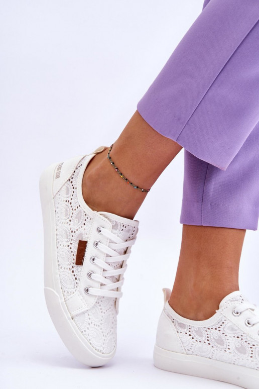 Dámské Krajkové Tenisky BIG STAR W274925 Bílé